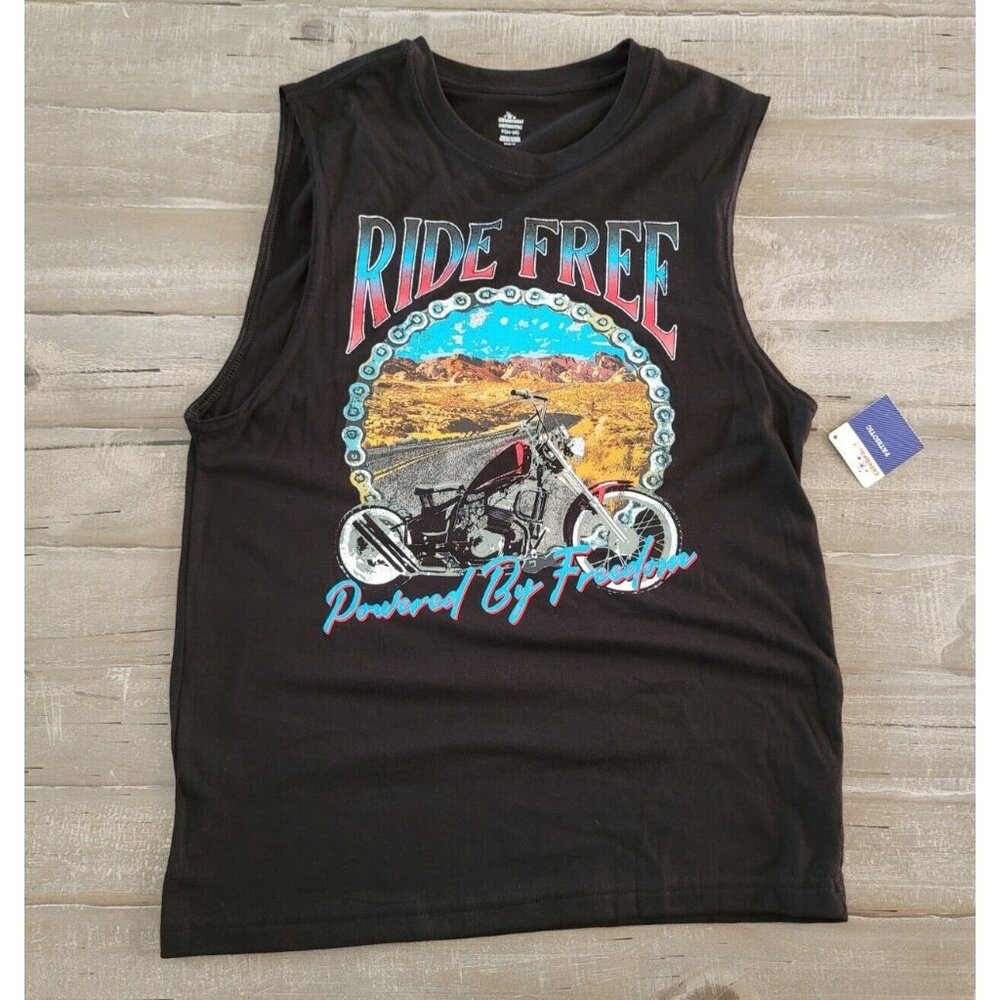 Celebrate! Patriotic‎ Tank Top Men's Size Small Black Ride Free Muscle Shirt NWT
